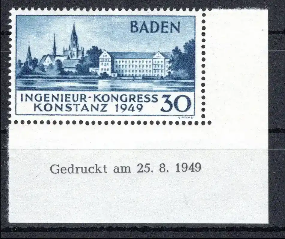 franz. Zone Baden MiNr. 46 II Br u II postfrisch Fotoattest Weinbuch MiNr. 46 II Br u II Fotoattest Weinbuch - Gleich bestellen