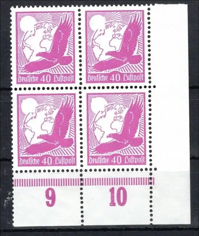 Rabatt - Deutsches Reich MiNr. 534 y postfrisch 4er Block Eckrand ur MiNr. 534 y 4er Block Eckrand ur