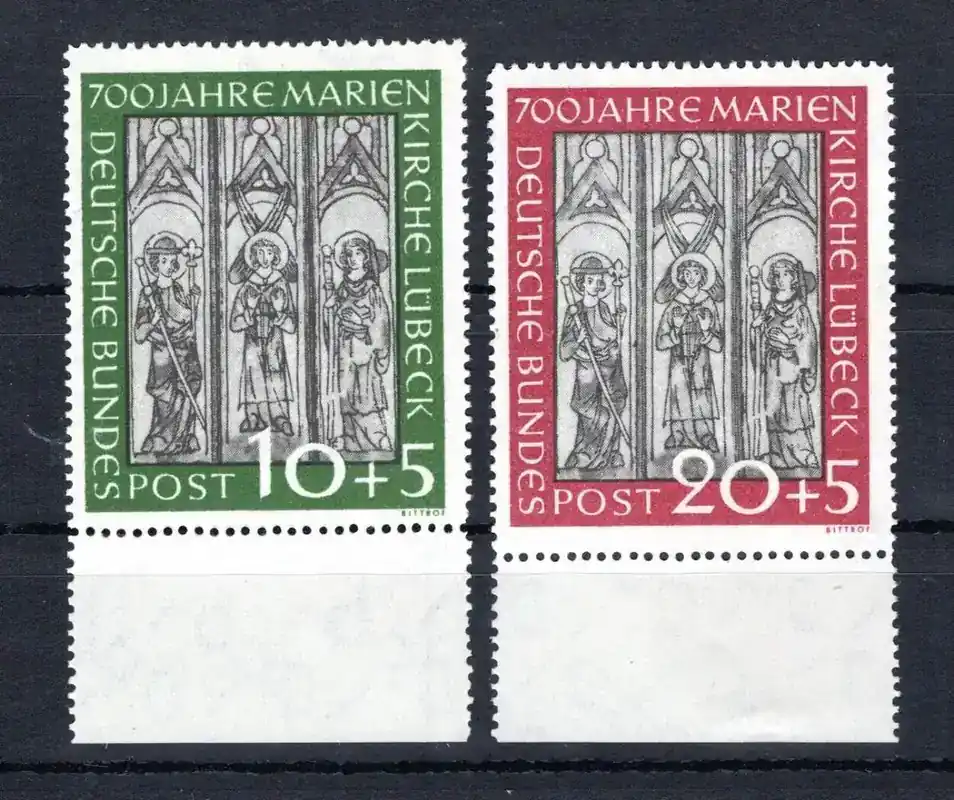 Bund MiNr. 139-140 Unterrand postfrisch geprüft Schlegel MiNr. 139-140 Unterrand geprüft Schlegel - Sofort bestellen