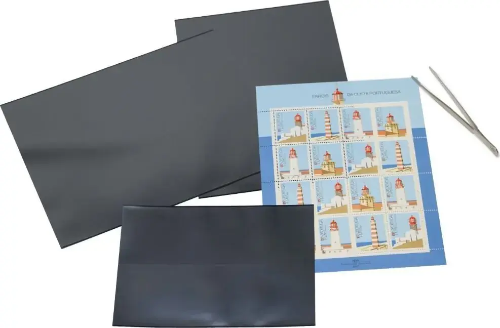 Neu eingetroffen - Leuchtturm HAWID-Blocktaschen Schwarz 100g, 148 x 105 d mm neuwertig