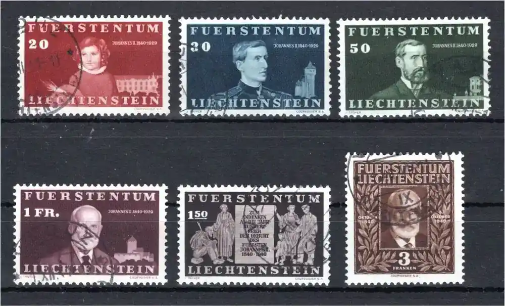 Brandneu - Liechtenstein MiNr. 186-191 gestempelt älteres Fotoattest Reinhardt MiNr. 186-191 älteres Fotoattest Reinhardt