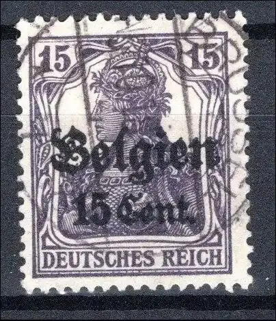 Dt. Bes. WK I LP Belgien MiNr. 16 b I gestempelt geprüft Hochstädter MiNr. 16 b I geprüft Hochstädter - Sehr gefragt