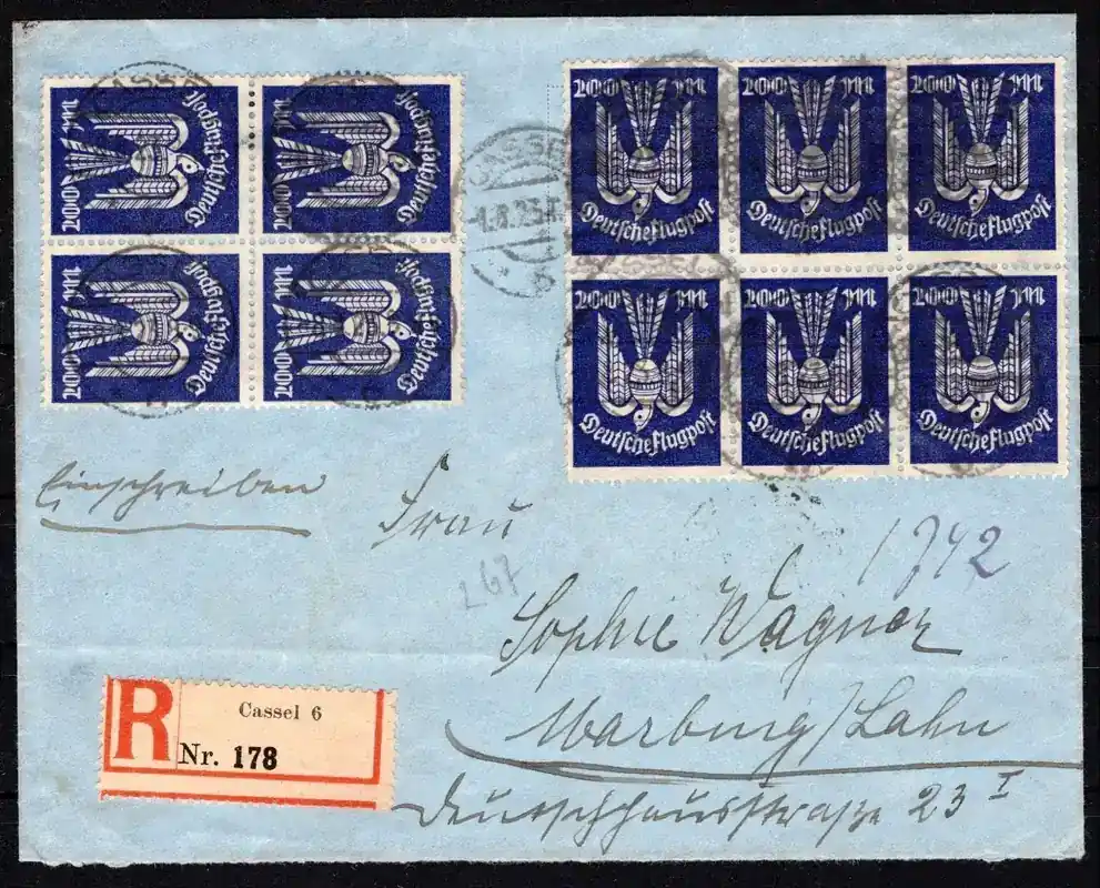 Begrenzte Stückzahl - Deutsches Reich Deutsches Reich MiNr. 267 Mehrfachfrankatur Fotoattest Weinbuch MiNr. 267 Fotoattest Weinbuch