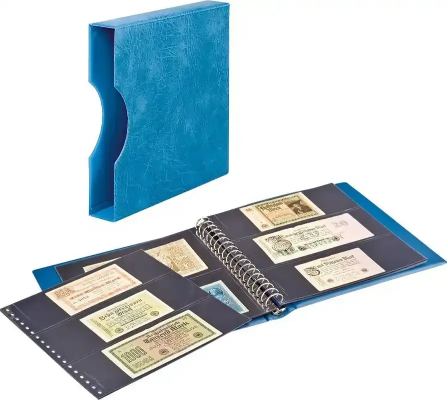 Lindner Banknotenalbum Regular mit Kassette blau 2815-814-B Neu - Nur wenige verfügbar
