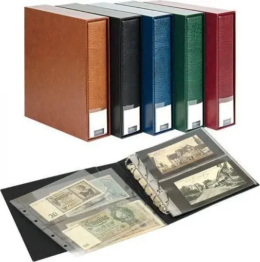 Lindner Banknotenalbum Publica M weinrot 3532BN-W Neu - Vorteilspreis