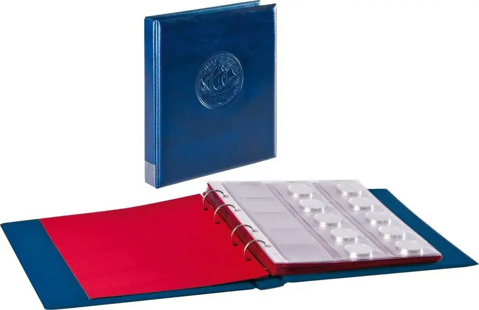 Online kaufen - Lindner Münzalbum Blau „Half Penny“ 3107-B mit 10 Münzblättern Neu