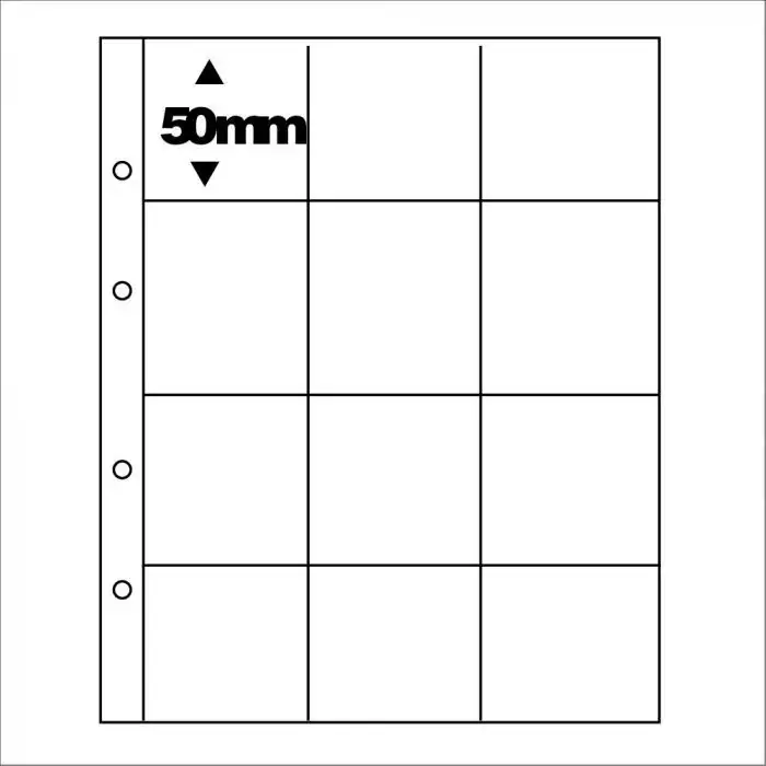 Safe Premium Ergänzungsblätter mit 12 Fächern (50×50 mm) (5er Pack) Nr. 7400 Neu - Sonderpreis