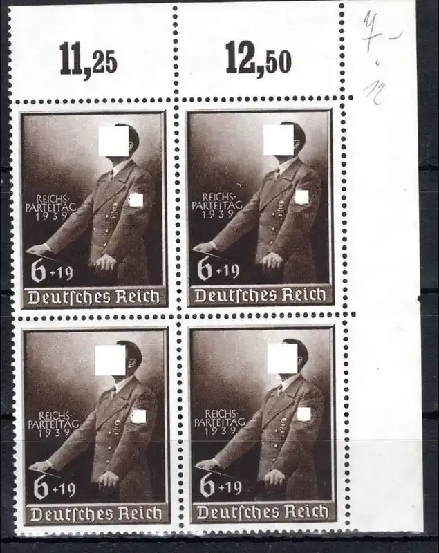 Neu verfügbar - Deutsches Reich MiNr. 701 postfrisch 4er Block Eckrand or MiNr. 701 4er Block Eckrand or