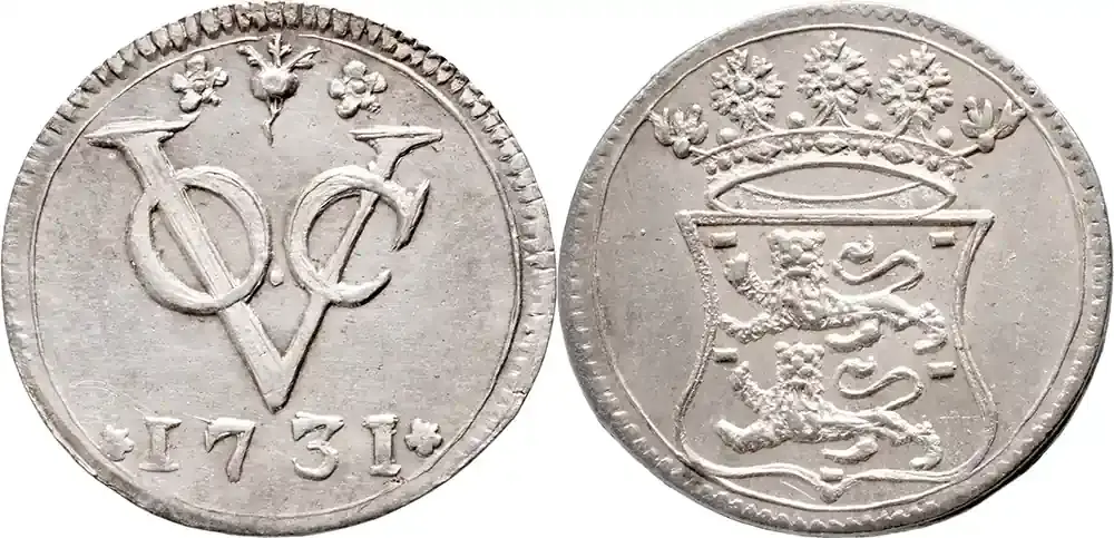 Duit West-Friesland VOC 1731 IN ZILVER vz | Heute kaufen