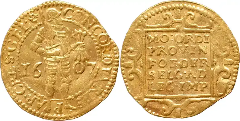 Extra sparen | The Netherlands Gouden dukaat Gelderland 1607 vz