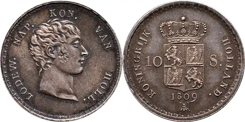 The Netherlands 10 stuiver 1809 Lodewijk Napoleon Pr+ vz+ | Wochenendangebot
