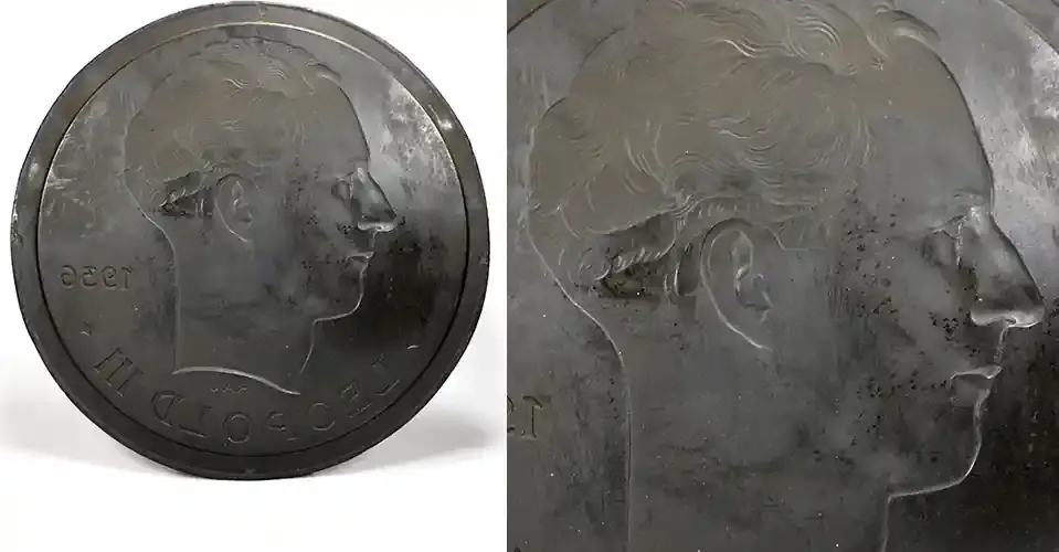Aktionspreis - Belgium 5 frank Epoxy model obverse Leopold III 1936 vz