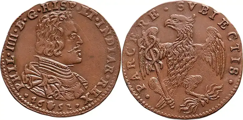 Belgium 1652 Antwerpen 1652. Verleende hulp van Spanje tegen kardinaal Mazarin vz- - Hohe Qualität